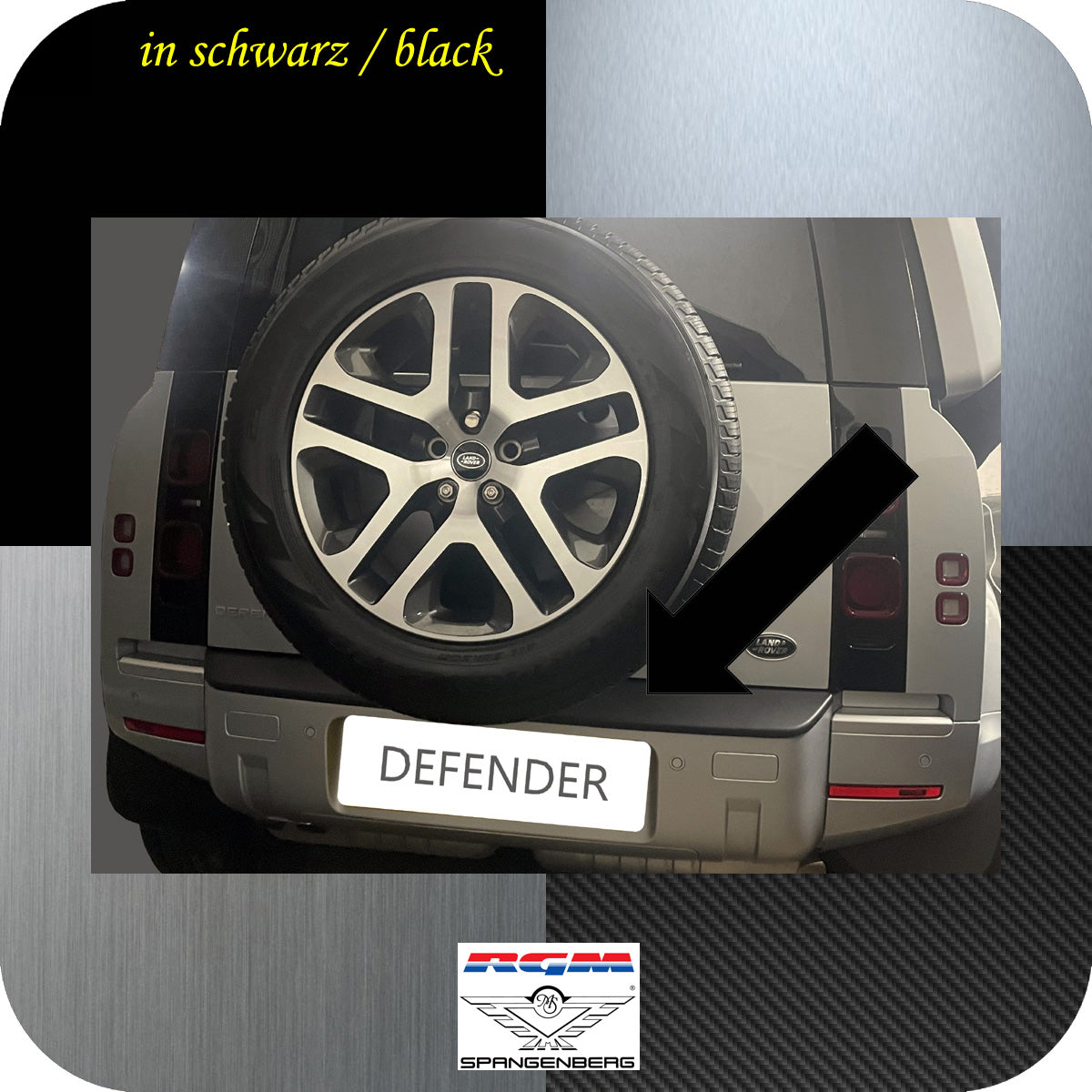 Ladekantenschutz schwarz für Land Rover Defender L663 ab Baujahr 6.2020- 3501397b