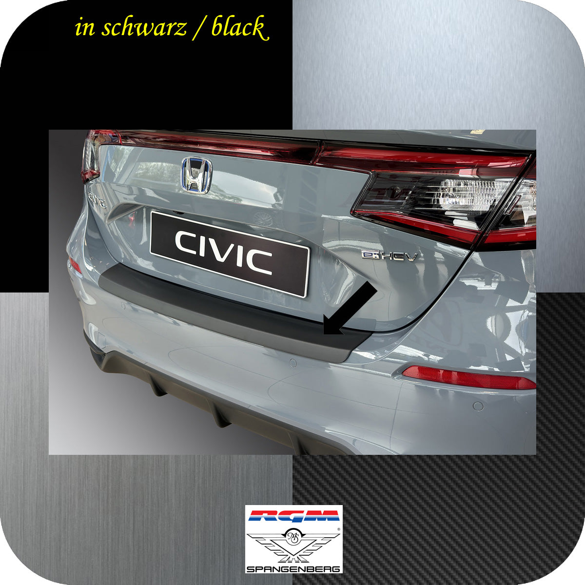 Ladekantenschutz schwarz für Honda Civic XI Schrägheck 5-Türer 07.2022- 3501401a