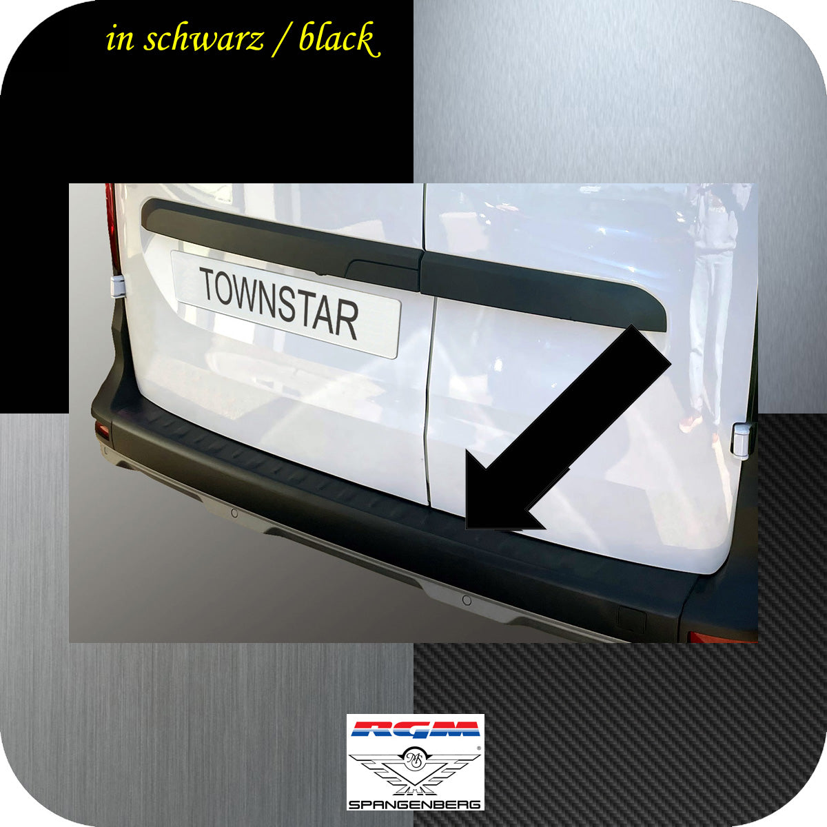 Ladekantenschutz schwarz für Nissan Townstar ab Baujahr 09.2021- 3501406a