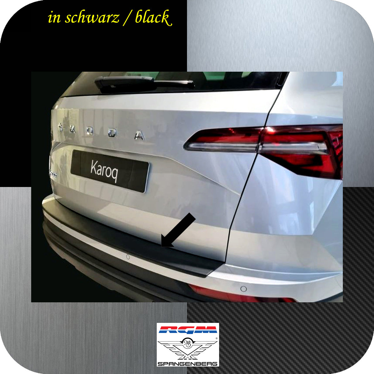 Ladekantenschutz schwarz für Skoda Karoq SUV ab facelift Bauj. 12.2021- 3501409a