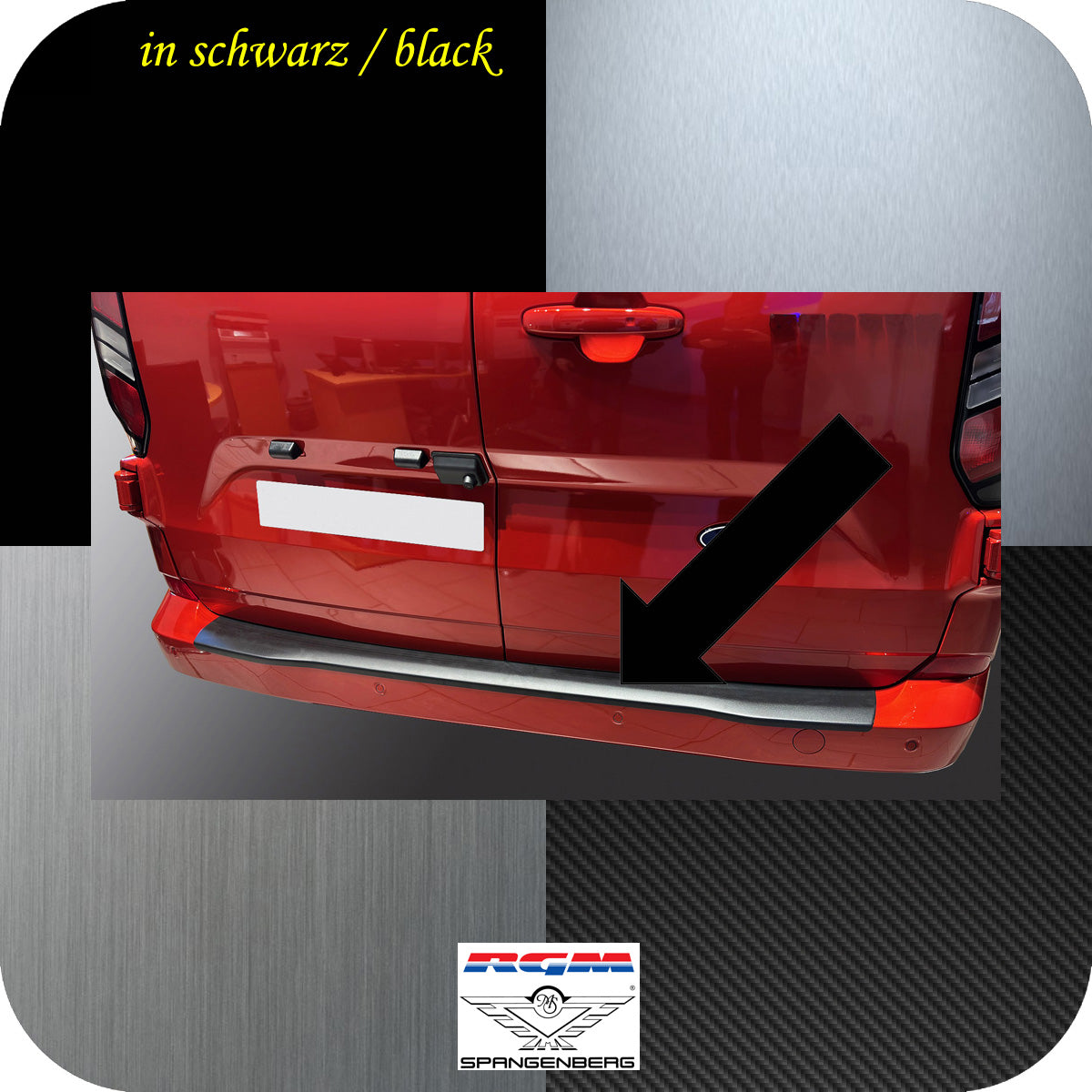 Ladekantenschutz schwarz für VW T7 (New) Transporter & Caravelle 2.2025- 3501412a
