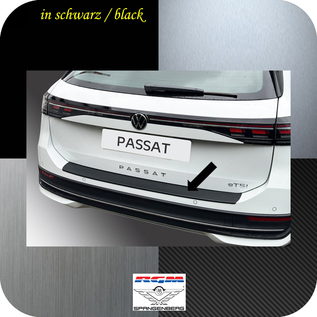 Ladekantenschutz schwarz für VW Passat Variant Typ B9 Kombi ab 02.2024- 3501420a