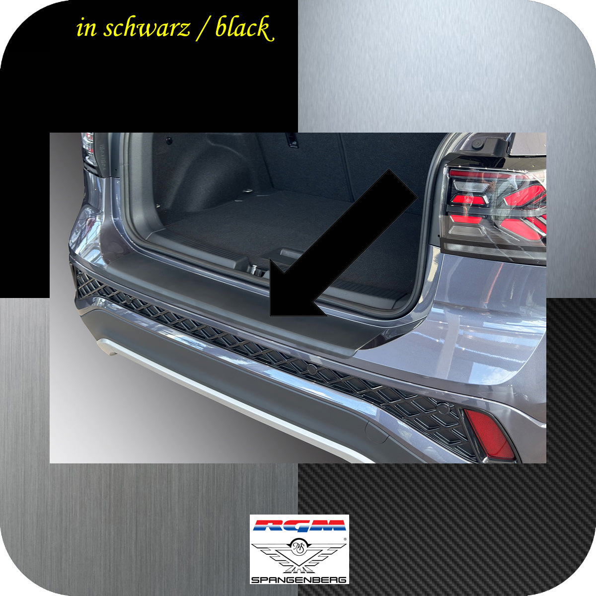 Ladekantenschutz schwarz für VW T-Cross SUV ab Facelift Baujahr 06.2024- 3501425b