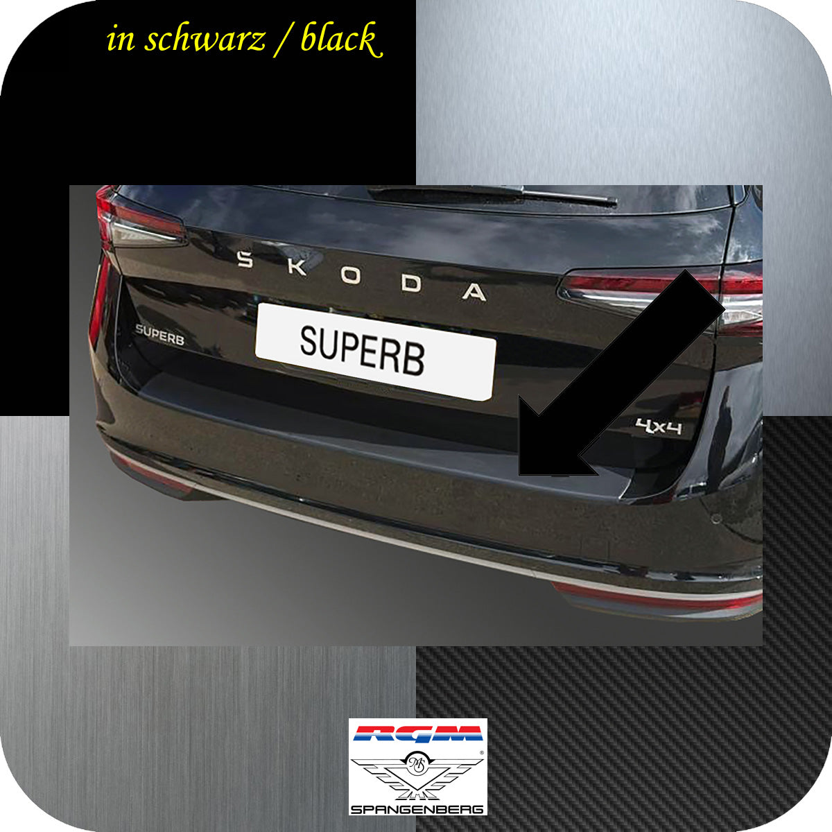 Ladekantenschutz schwarz für Skoda Superb Kombi IV Typ 3Y ab 02.2024- 3501430a
