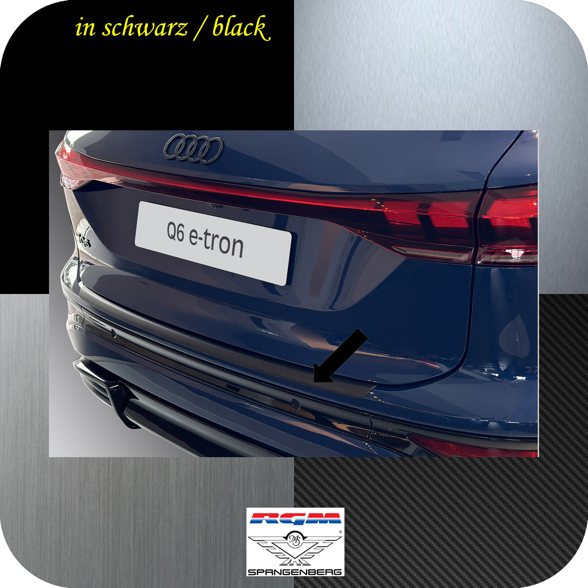 Ladekantenschutz schwarz für Audi Q6 e-tron ab Baujahr 07.2024- auch SQ6 3501431a