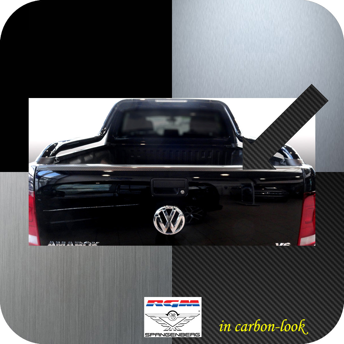 Heckklappen Schutzleiste ABS Carbon-Look VW Amarok ab Baujahr 2010- 3519114 cc