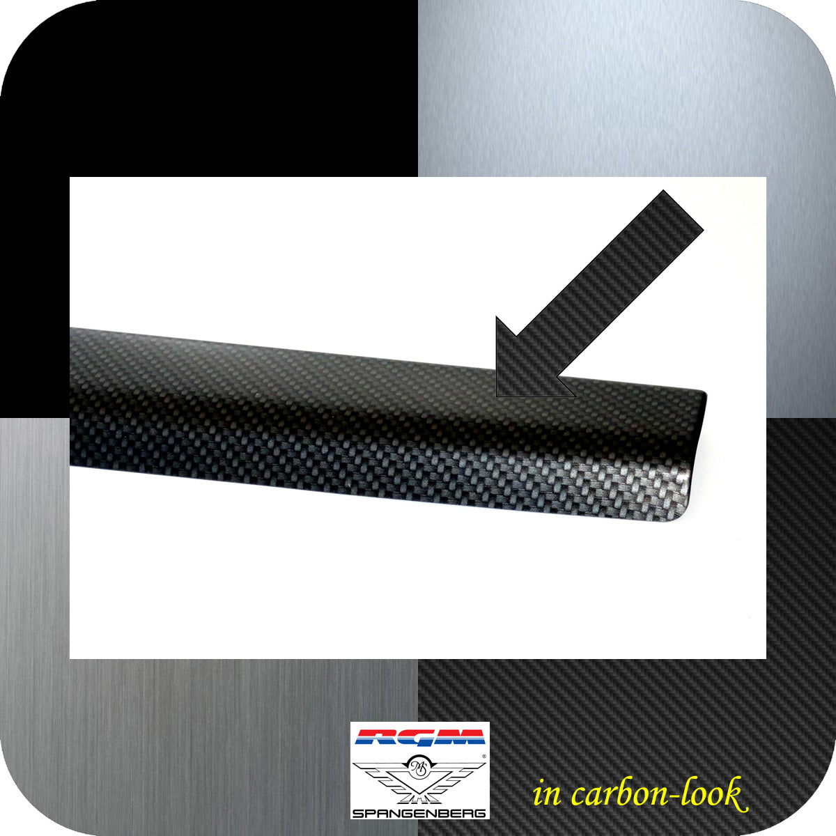 Heckklappen Schutzleiste ABS Carbon-Look VW Amarok ab Baujahr 2010- 3519114 f