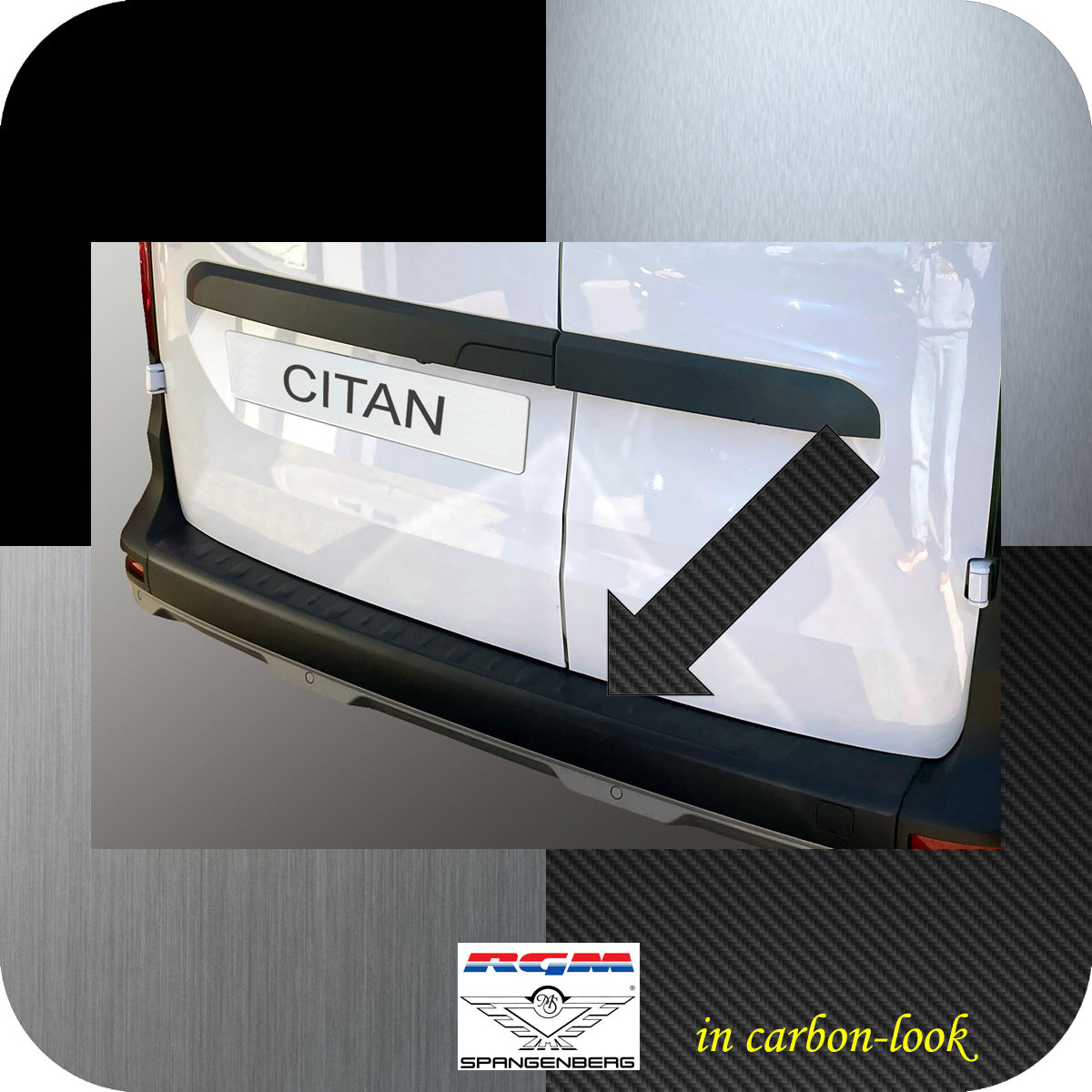 Ladekantenschutz Carbon-look für Mercedes Citan II und T-Klasse 08.2021- 3591406a