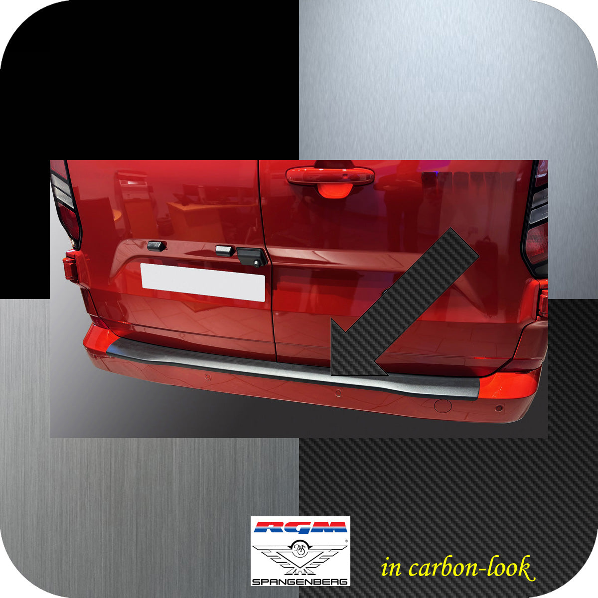 Ladekantenschutz Carbon-look für VW T7 Transporter und Caravelle 2.2025- 3591412a