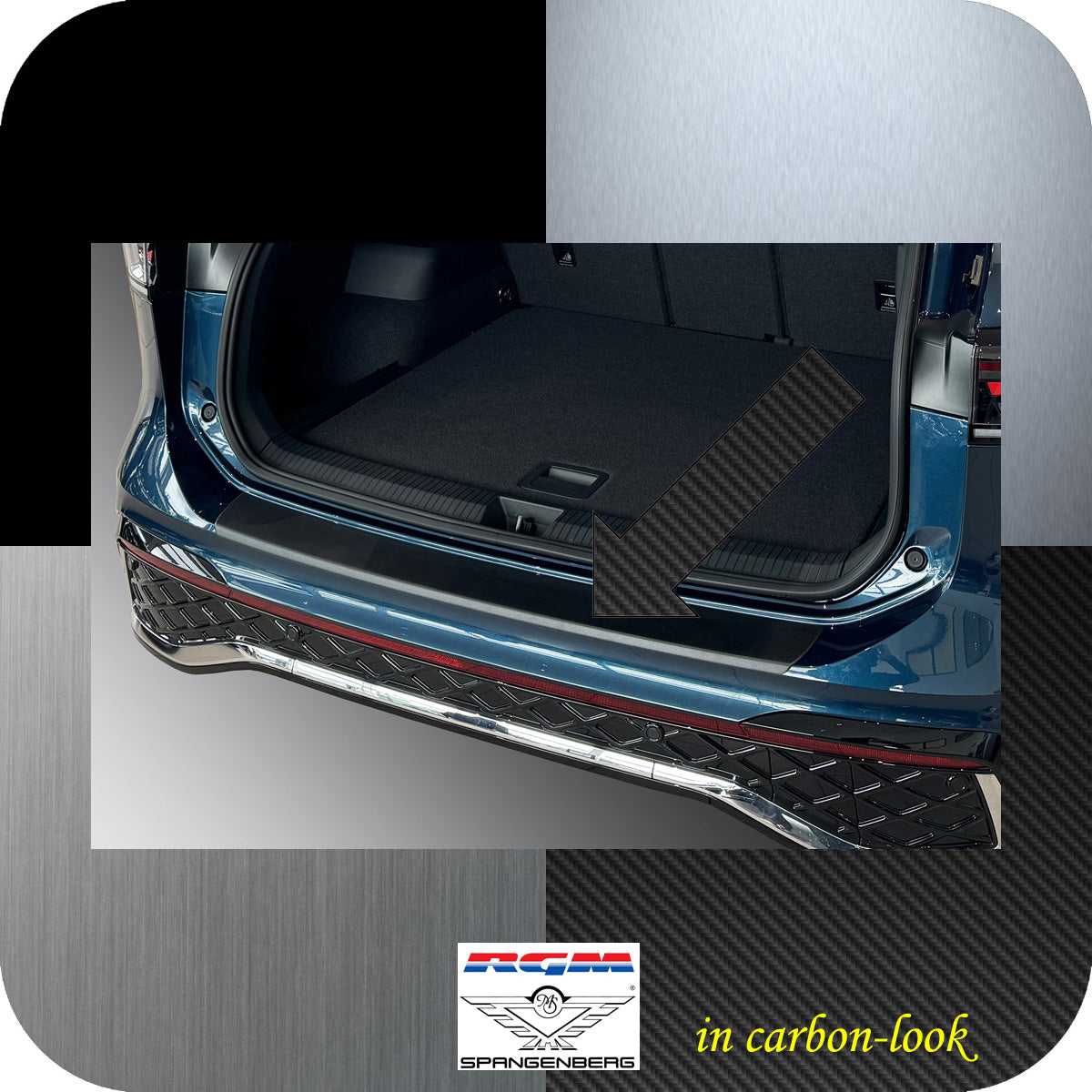 Ladekantenschutz Carbon-look für VW Tiguan III 3. Generation ab 11.2023- 3591421b