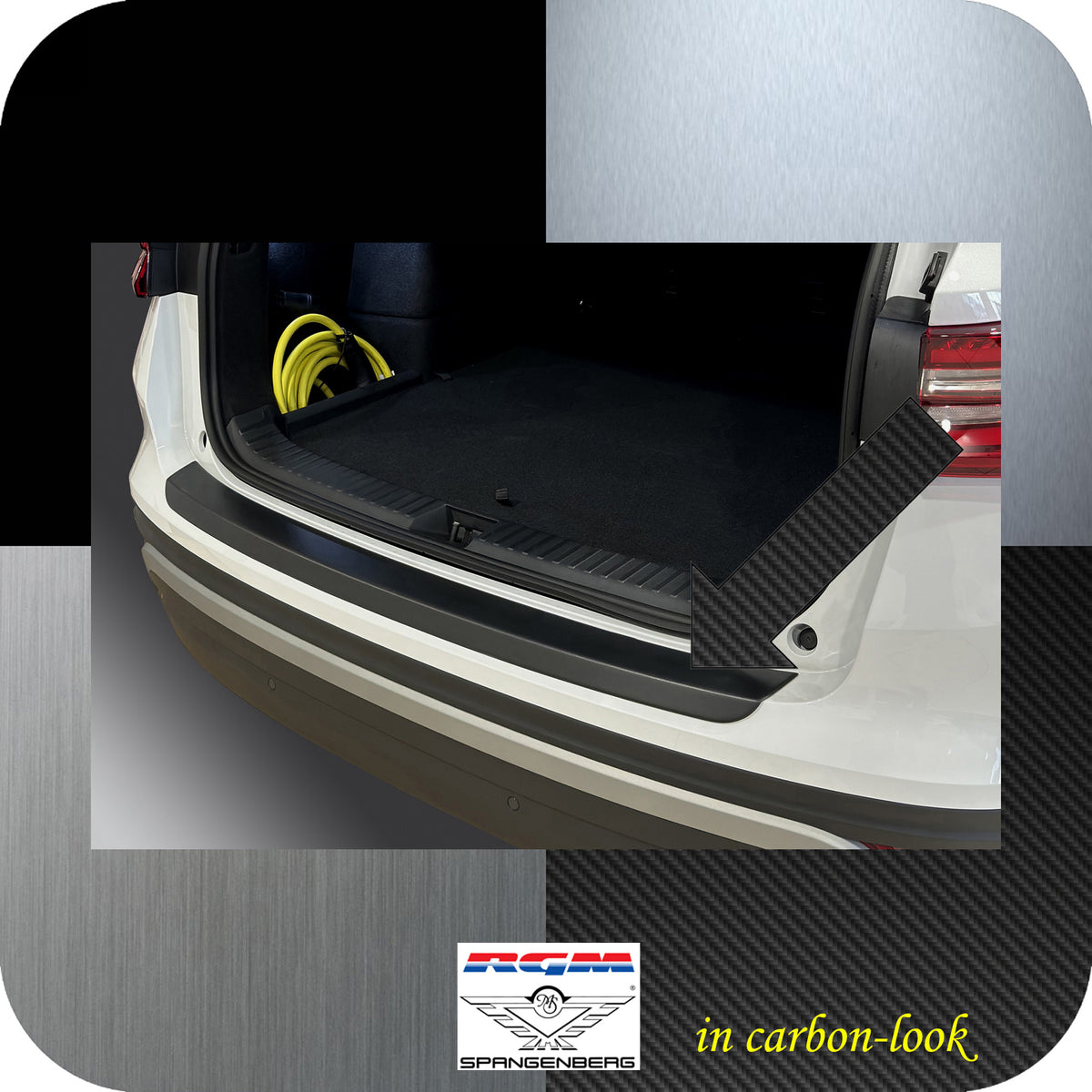Ladekantenschutz Carbon-look für Skoda Kodiaq II 2. Generation 12.2023- 3591429 b