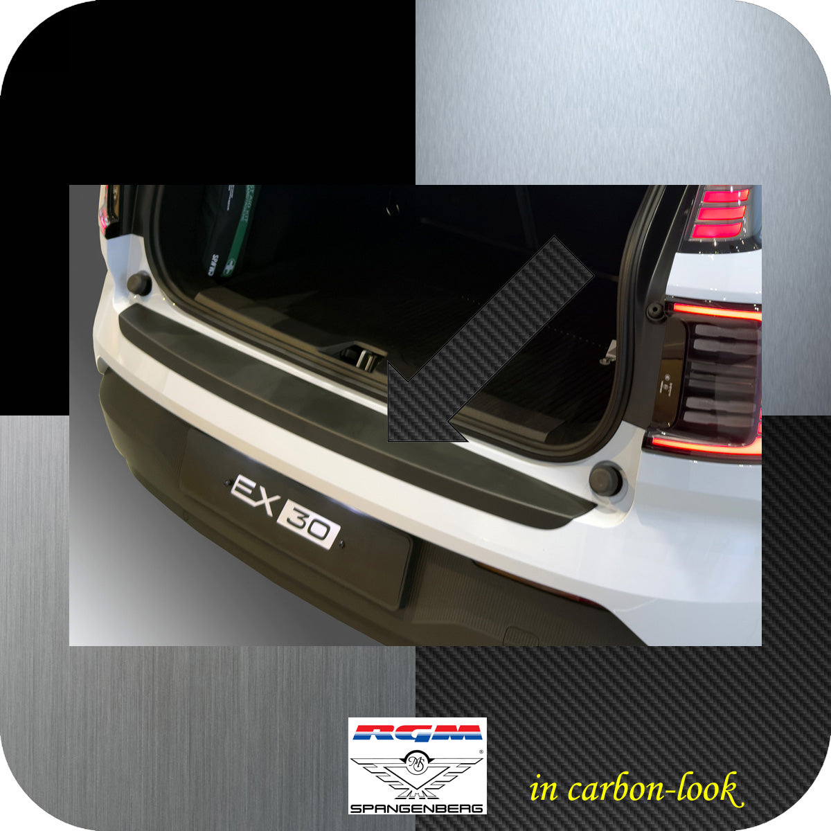 Ladekantenschutz Carbon-look für Volvo EX30 ab Baujahr 12.2023- 3591432a