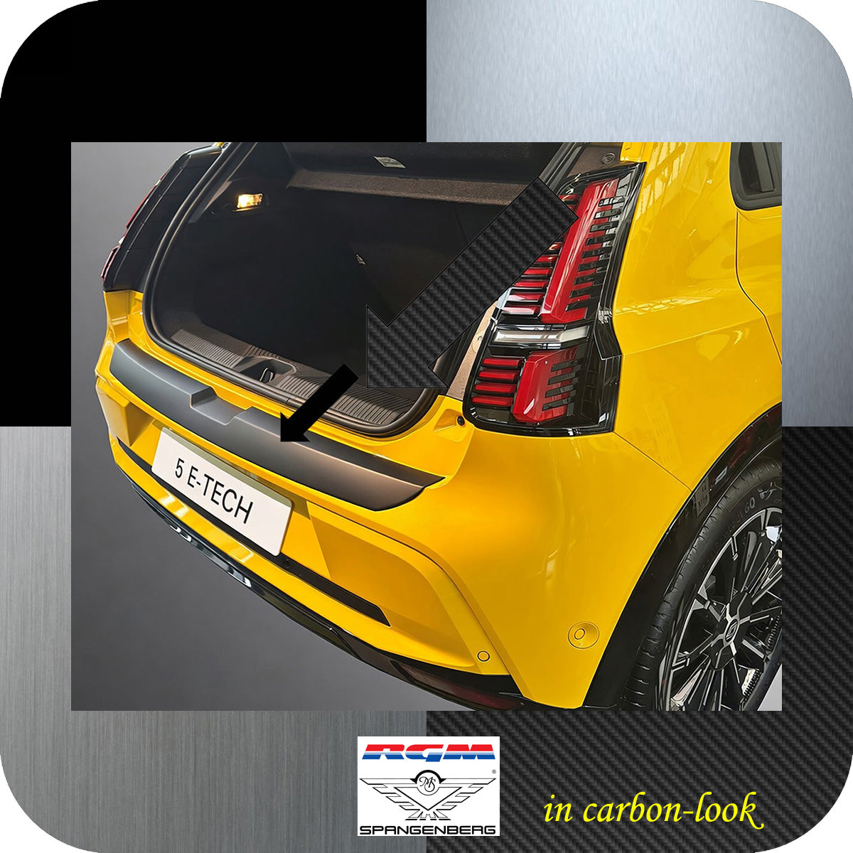 Ladekantenschutz Carbon-look für Renault 5 E-Tech ab Baujahr 02.2024- 3591441