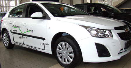 Seitenschutzleisten schwarz für Chevrolet Cruze J300 ab facelift 09.2012- F1 e