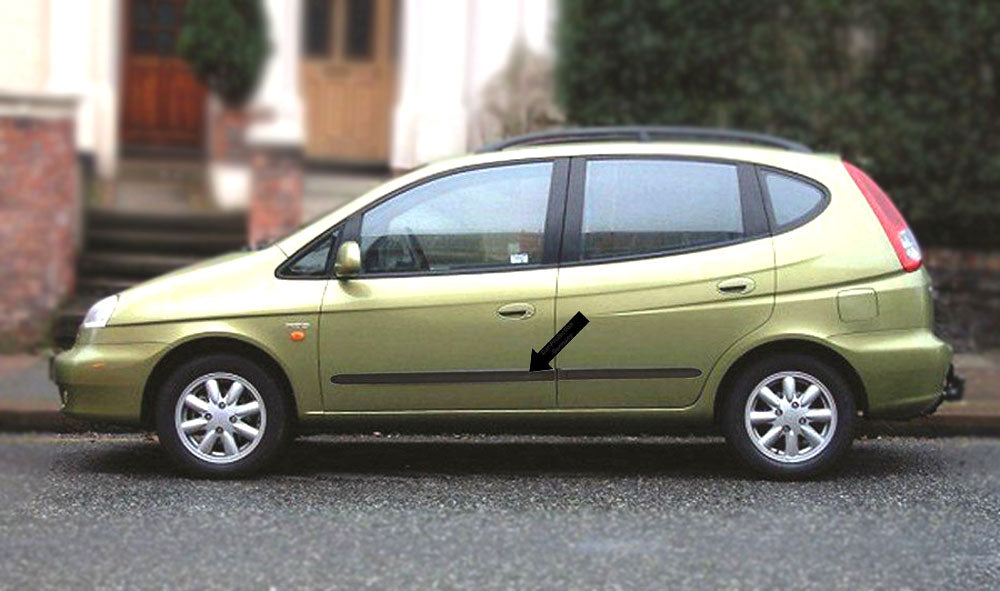 Seitenschutzleisten schwarz für Chevrolet Rezzo Kombi Bj. 03.2005-03.2009 F1 b