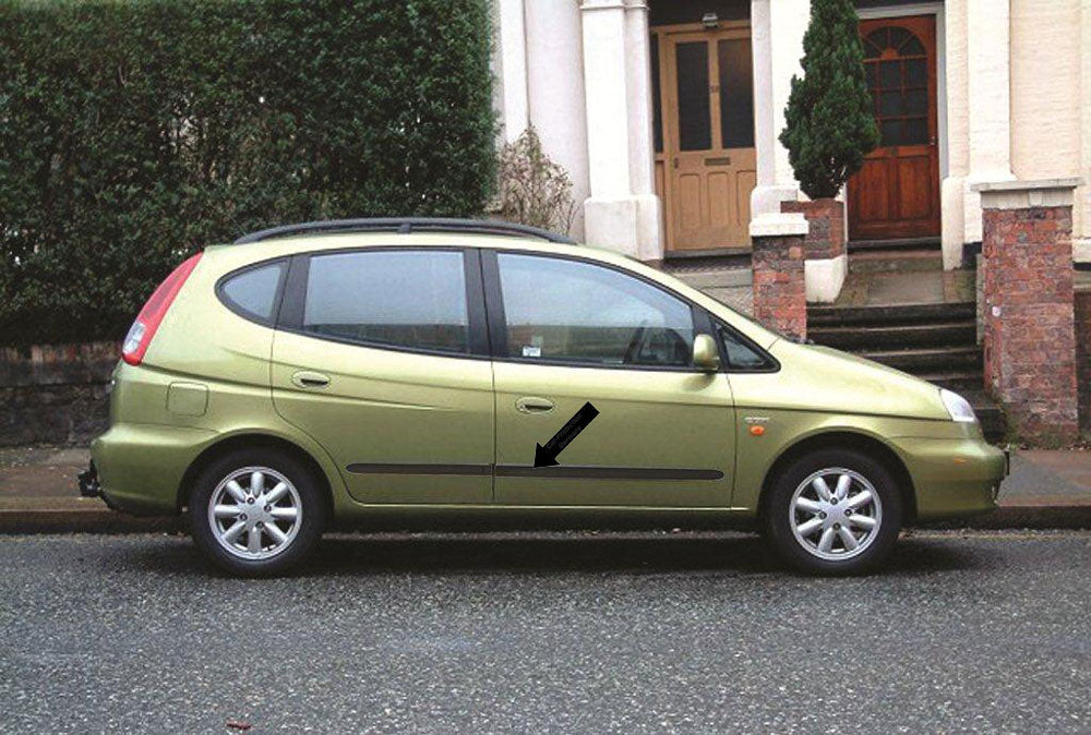 Seitenschutzleisten schwarz für Daewoo Tacuma Rezzo Kombi 09.2000-09.2008 F1 b