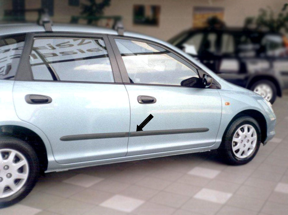 Seitenschutzleisten schwarz für Honda Civic VII Schrägheck 5-Türer 2001-2005 F1 b