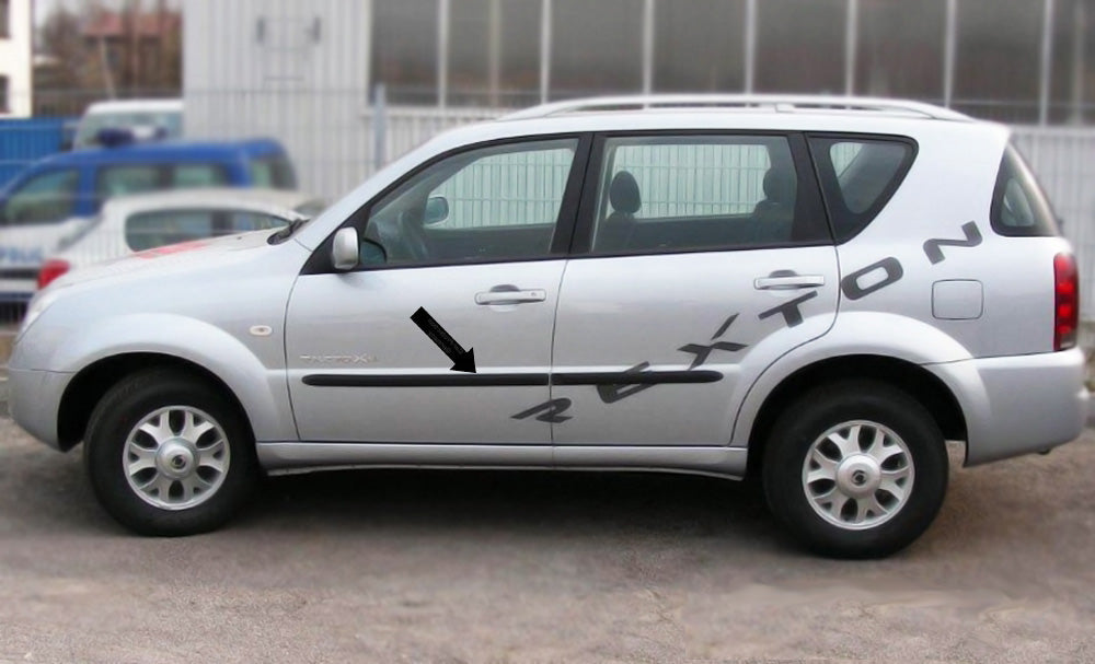 Seitenschutzleisten schwarz für SsangYong Rexton I SUV facelift 2006-2012 F1 b