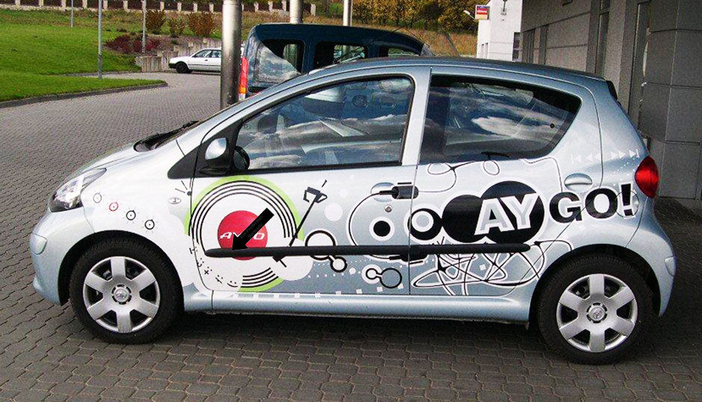 Seitenschutzleisten schwarz für Toyota Aygo I 5-Türer vor facelift 2005-2011 F2 d