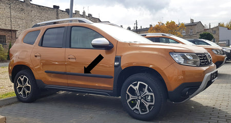 Seitenschutzleisten schwarz für Dacia Duster II SUV 2. Generation ab 10.2017- F2 b