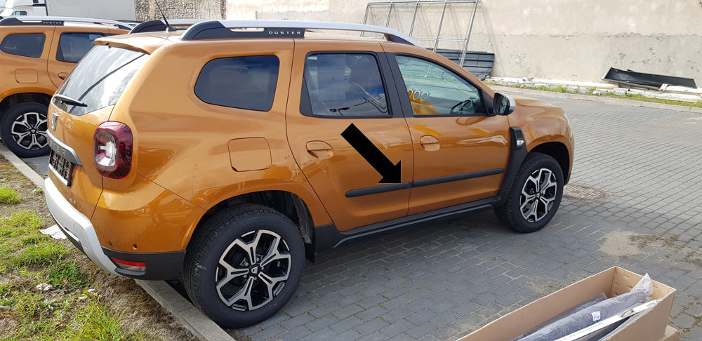 Seitenschutzleisten schwarz für Dacia Duster II SUV 2. Generation ab 10.2017- F2 d