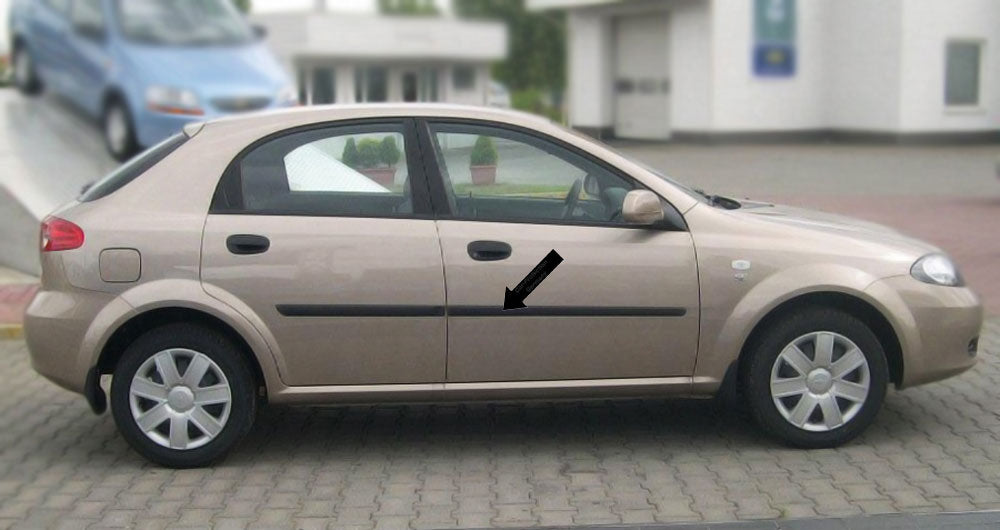 Seitenschutzleisten schwarz für Chevrolet Lacetti J200 03.2005-12.2011 F3 d
