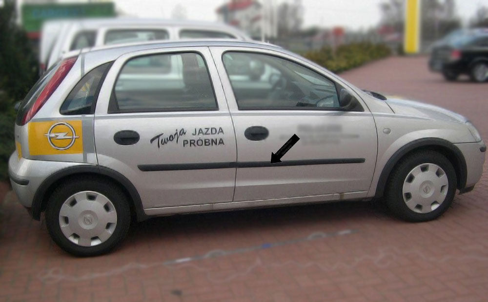 Seitenschutzleisten schwarz für Opel Corsa C Schrägheck 5-Türer 09.2000-2009 F3 b
