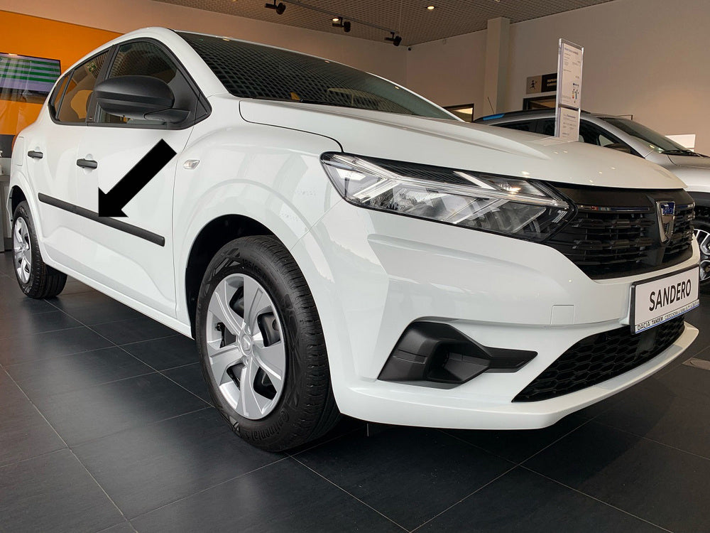Seitenschutzleisten schwarz für Dacia Sandero III Typ DJF ab Baujahr 01.2021- F3 b