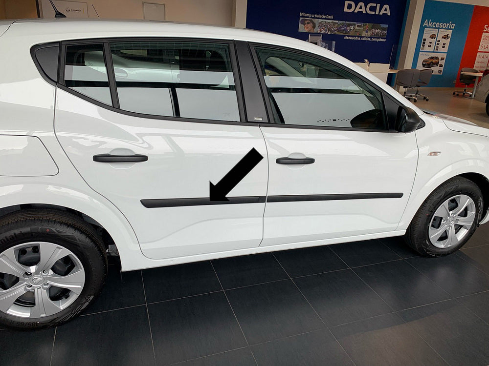 Seitenschutzleisten schwarz für Dacia Sandero III Typ DJF ab Baujahr 01.2021- F3 e