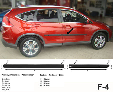 Seitenschutzleisten schwarz für Honda CR-V IV SUV 4. Generation ab 09.2012- F4 a