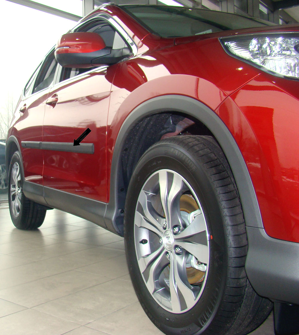 Seitenschutzleisten schwarz für Honda CR-V IV SUV 4. Generation ab 09.2012- F4 e