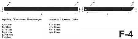 Seitenschutzleisten schwarz für Smart ForFour I W454 Schrägheck W 454 2004–06 F4 c