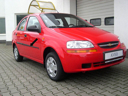 Seitenschutzleisten schwarz für Chevrolet Aveo T200 Limousine 4-Türer 2004-06 F5 d