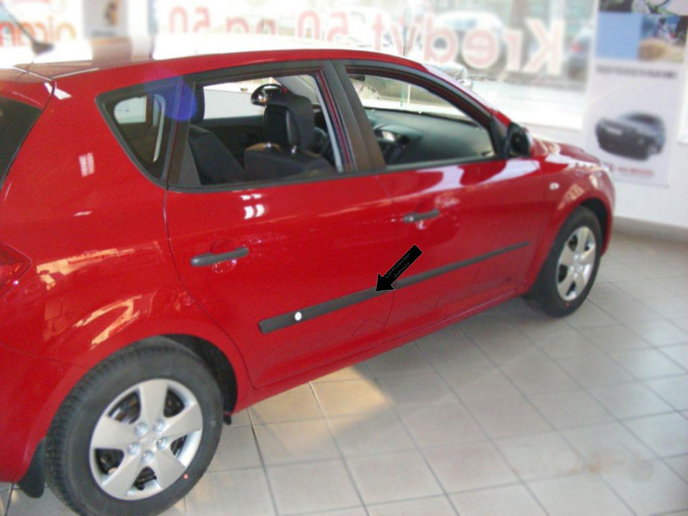 Seitenschutzleisten schwarz für Kia cee’d I Schrägheck 5-Türer Ceed 2006-2012 F5 b