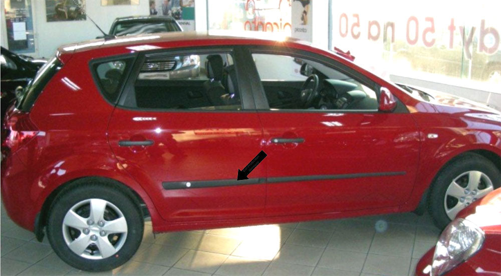 Seitenschutzleisten schwarz für Kia cee’d I Schrägheck 5-Türer Ceed 2006-2012 F5 d