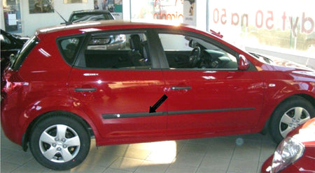 Seitenschutzleisten schwarz für Kia cee’d I Schrägheck 5-Türer Ceed 2006-2012 F5 d
