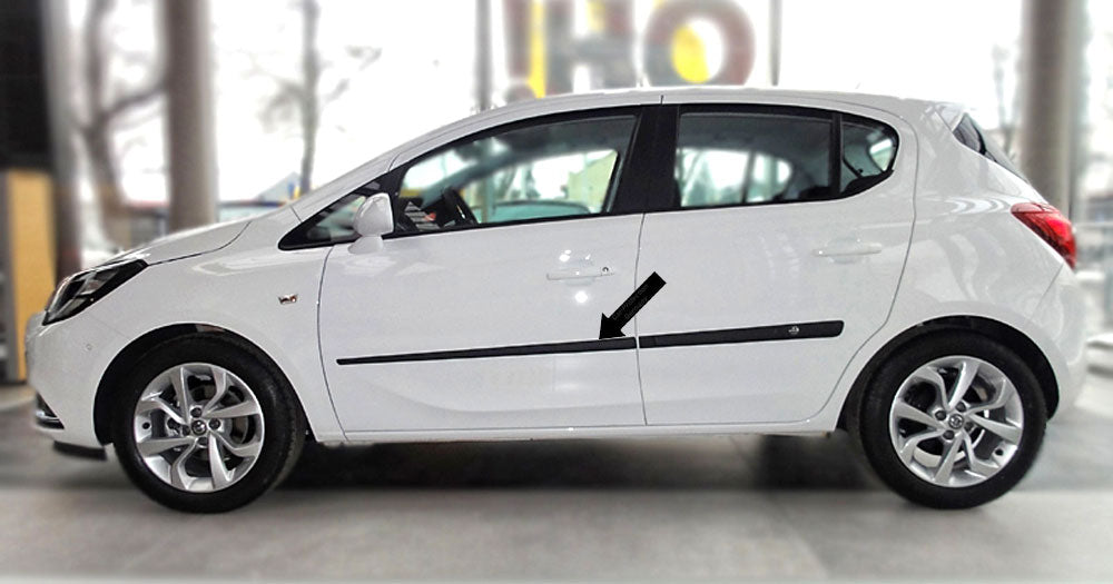 Seitenschutzleisten schwarz für Opel Corsa E Schrägheck 5-Türer ab 09.2014- F5 d