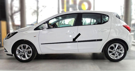 Seitenschutzleisten schwarz für Opel Corsa E Schrägheck 5-Türer ab 09.2014- F5 d