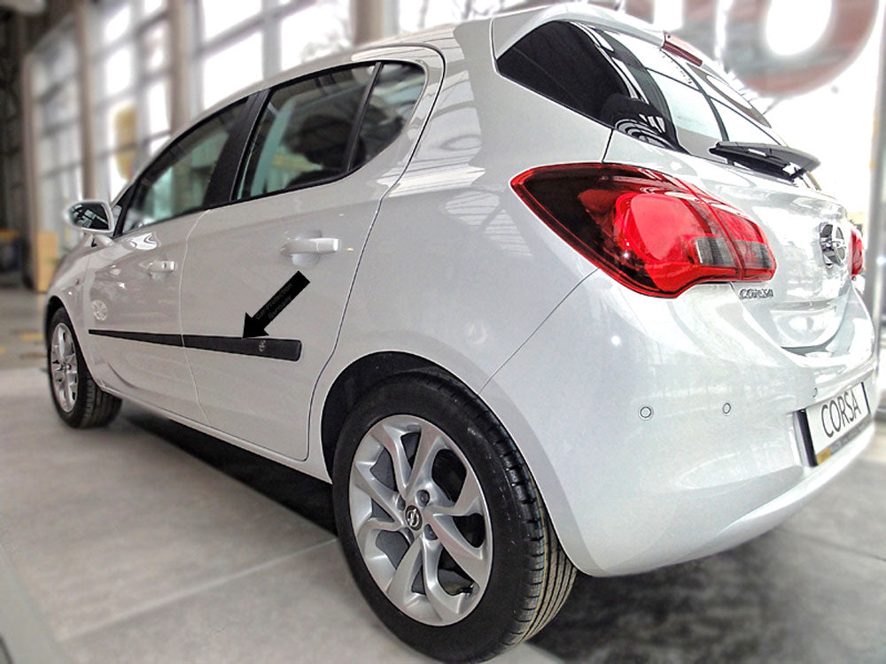 Seitenschutzleisten schwarz für Opel Corsa E Schrägheck 5-Türer ab 09.2014- F5 e