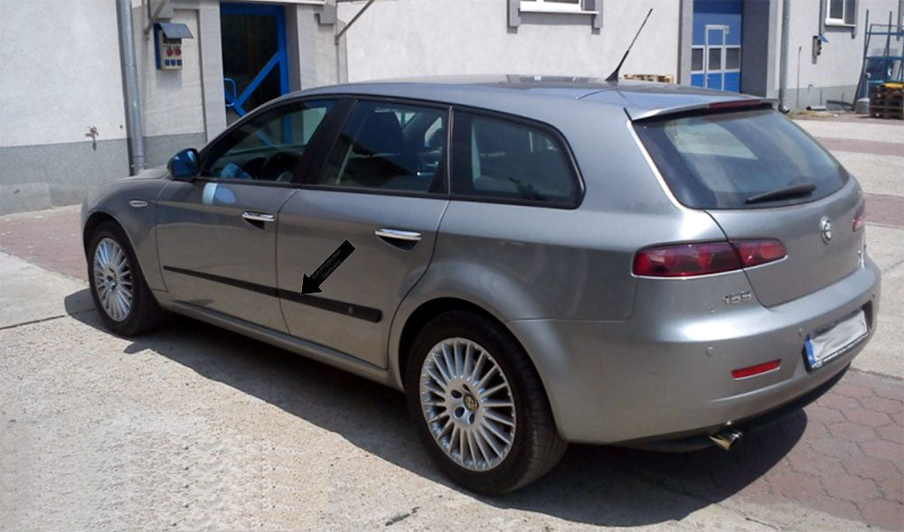Seitenschutzleisten schwarz für Alfa Romeo 159 SW Sportwagon 03.2006-11.2011 F5 b