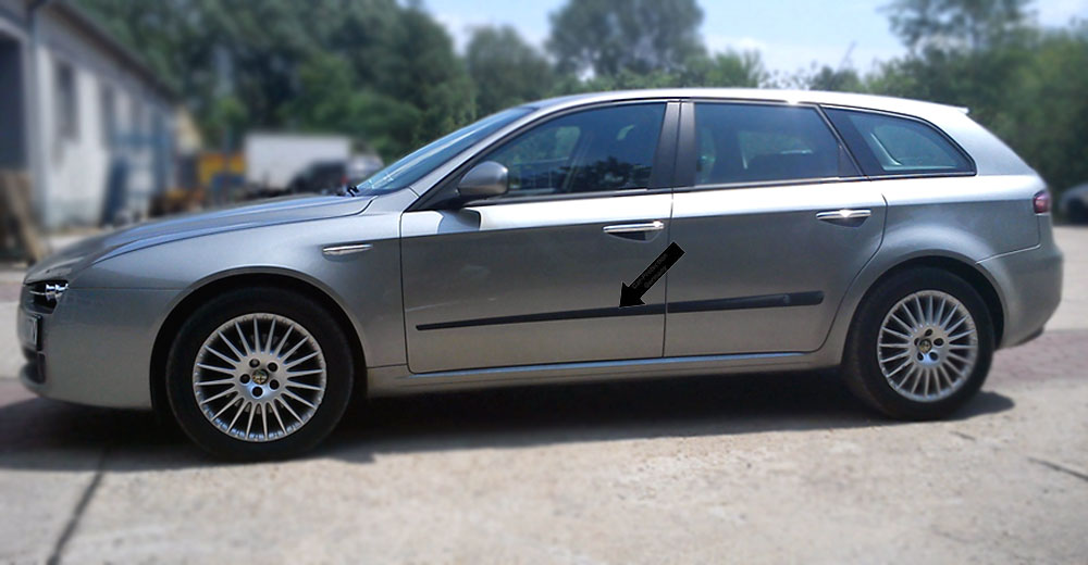 Seitenschutzleisten schwarz für Alfa Romeo 159 SW Sportwagon 03.2006-11.2011 F5 d