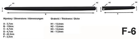 Seitenschutzleisten schwarz für Daewoo Lanos Schrägheck 3-Türer 05.97-12.04 F6 c