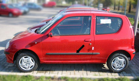 Seitenschutzleisten schwarz für Fiat Seicento Schrägheck 01.1998-01.2010 F9 d