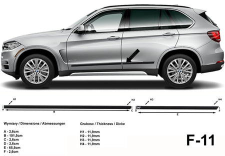 Seitenschutzleisten schwarz für BMW X5 Typ F15 SUV ab Baujahr 07.2013- F11 a