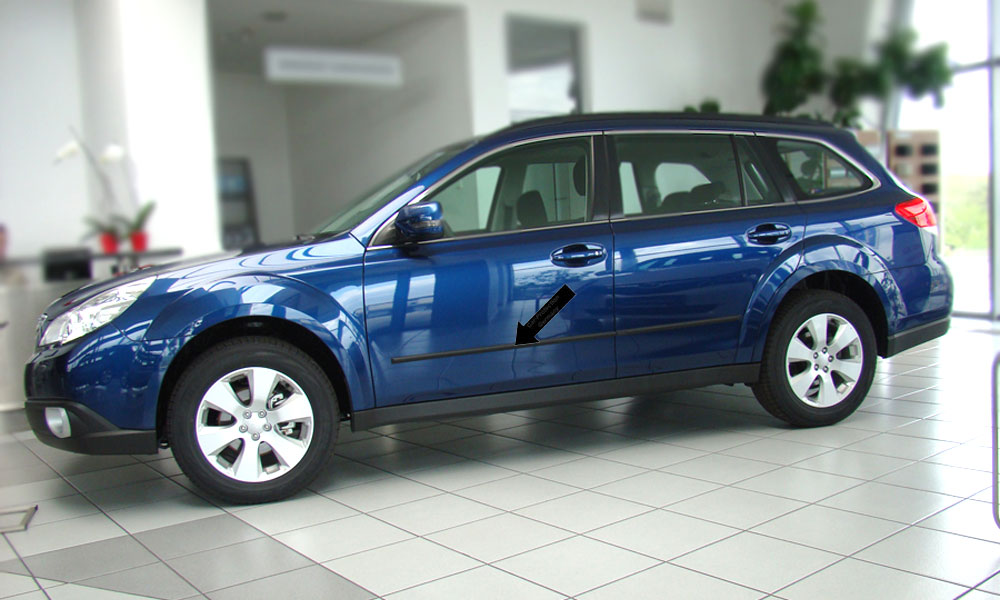 Seitenschutzleisten schwarz für Subaru Outback IV BR Kombi ab Bj. 09.2009- F11 b
