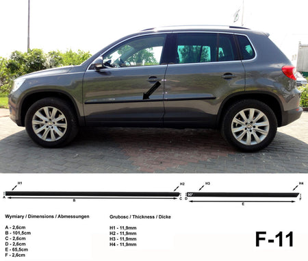 Seitenschutzleisten schwarz für Volkswagen VW Tiguan ab facelift 07.2011- F11 a
