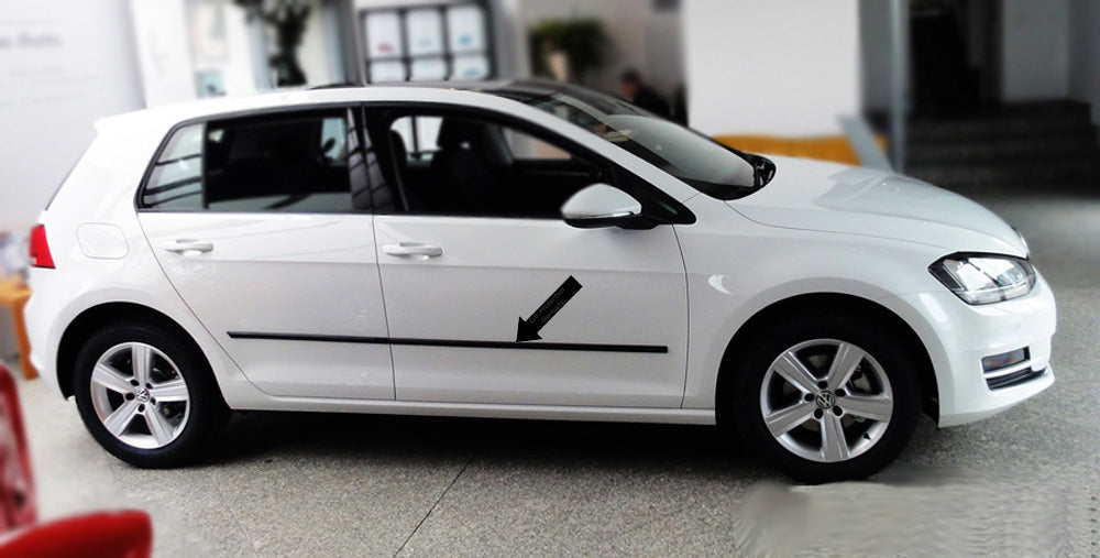 Seitenschutzleisten schwarz für Volkswagen VW Golf VII Schrägheck ab 8.2012- F11 d