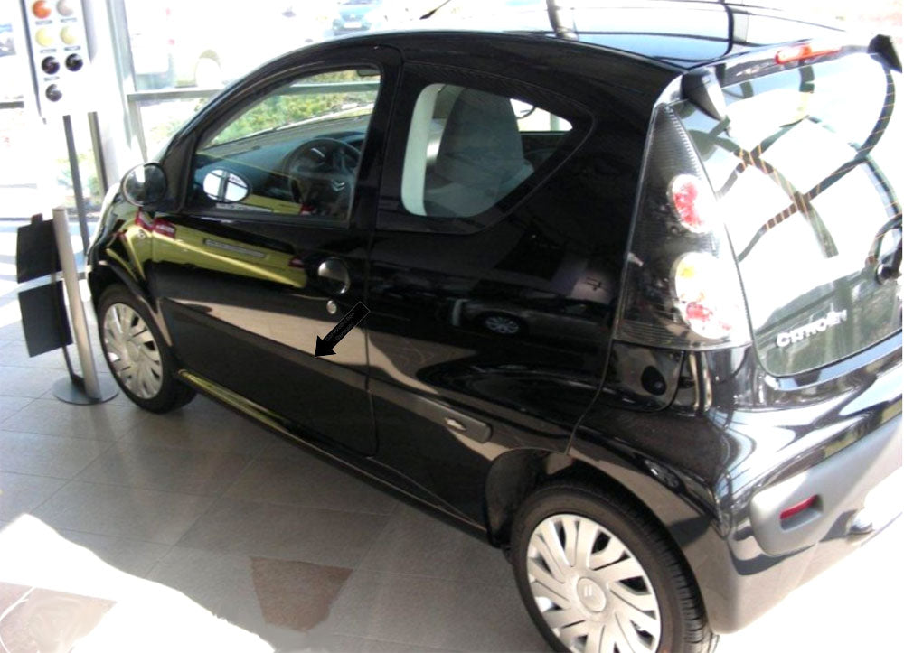 Seitenschutzleisten schwarz für Citroen C1 3-Türer vor facelift 06.05-12.11 F13 b