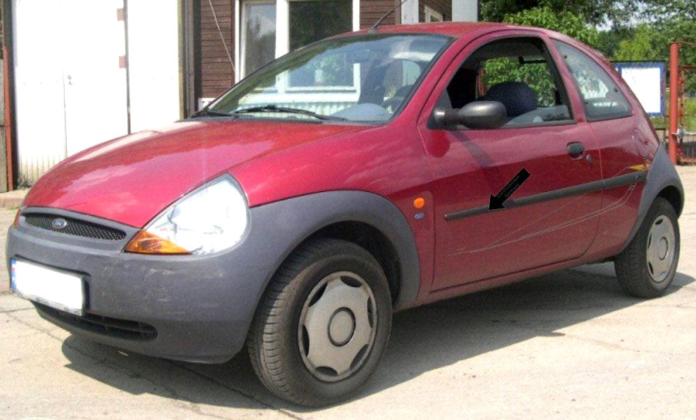 Seitenschutzleisten schwarz für Ford Ka I Typ RBT 1. Generation 1996-2008 F13 b