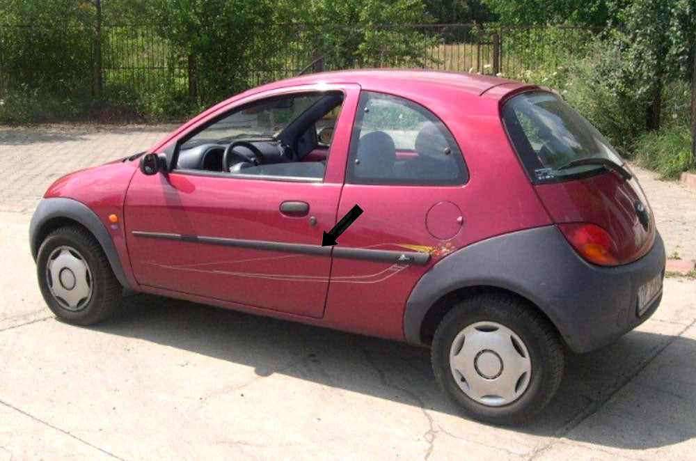 Seitenschutzleisten schwarz für Ford Ka I Typ RBT 1. Generation 1996-2008 F13 d